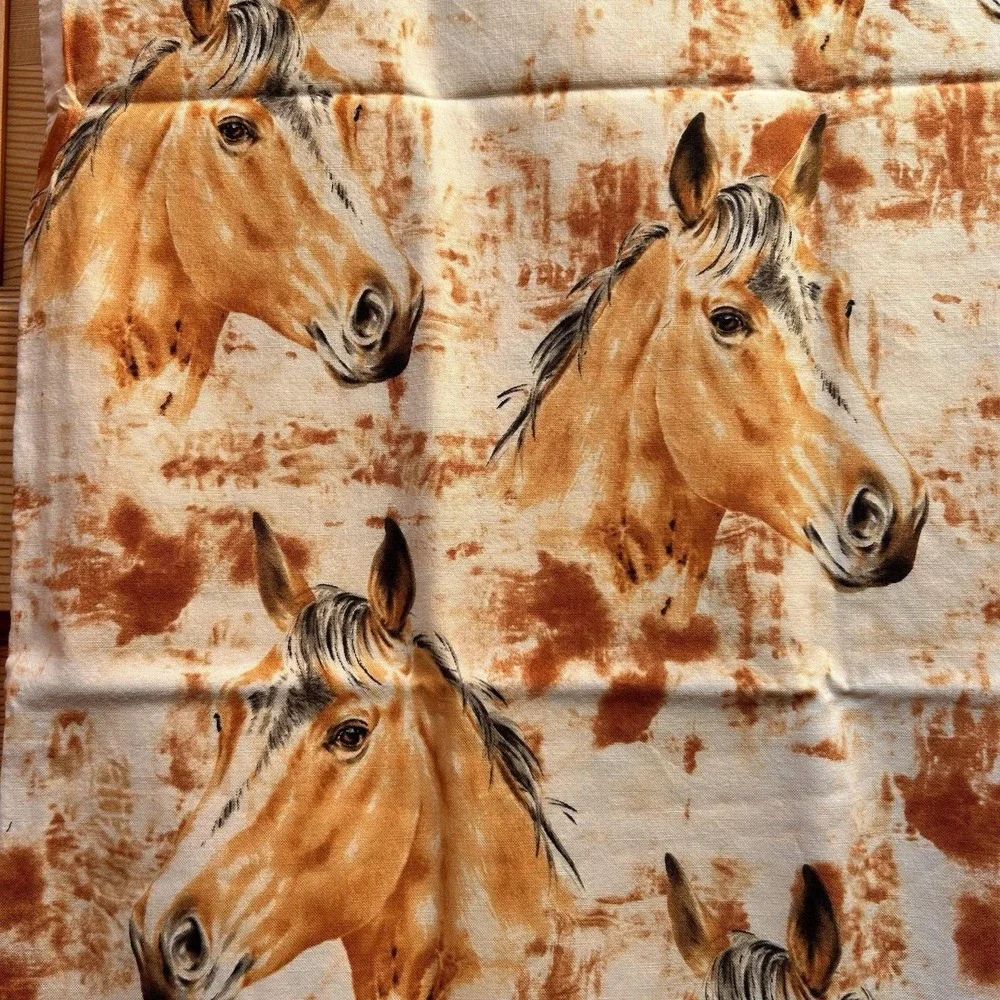VTG Horses Pillowcase Standard Size Homemade 20